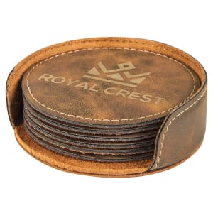 Leatherette Coaster - Engraved with New Ross Logo