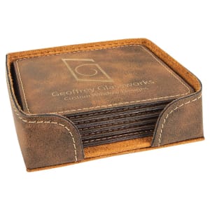 Leatherette Coaster - Engraved with New Ross Logo
