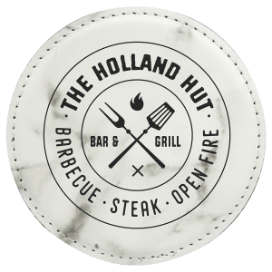 Leatherette Coaster - Engraved with New Ross Logo