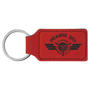 Leatherette Keychains - Engraved with your design or logo