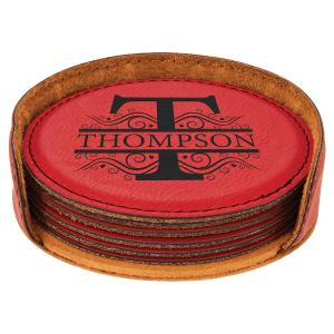 Leatherette Coaster - Engraved with New Ross Logo