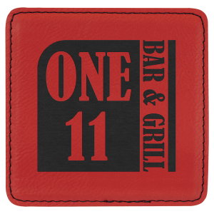 Leatherette Coaster - Engraved with New Ross Logo