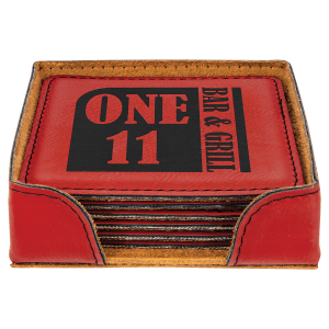 Leatherette Coaster - Engraved with New Ross Logo