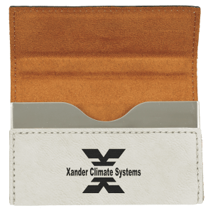 Laserable Leatherette Hard Business Card Holder