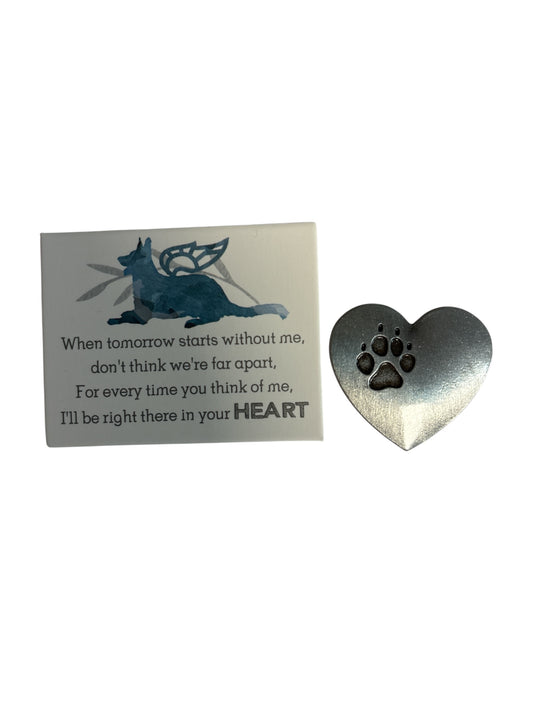 Pet Memorial Heart Token