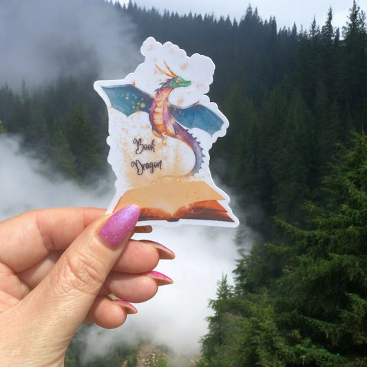 Book Dragon Sticker