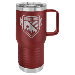 20oz Polar Camel Travel Tumbler w/handle - Engraved with New Ross Logo