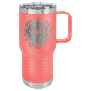 20oz Polar Camel Travel Tumbler w/handle - Engraved with New Ross Logo