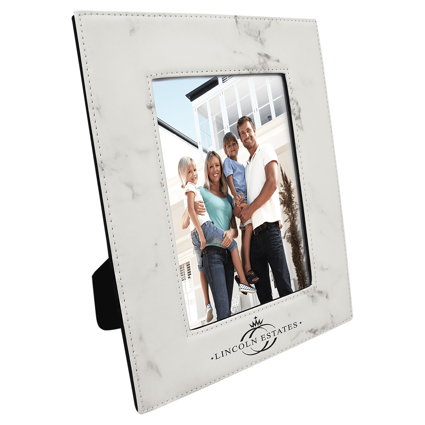 5x7 Leatherette Photo Frame with Engraving Area