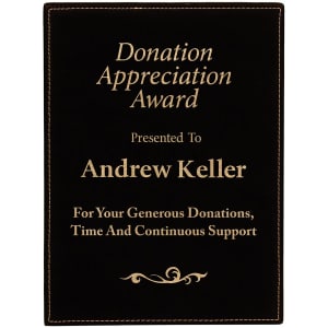 Laserable Leatherette Plaque - your engraving