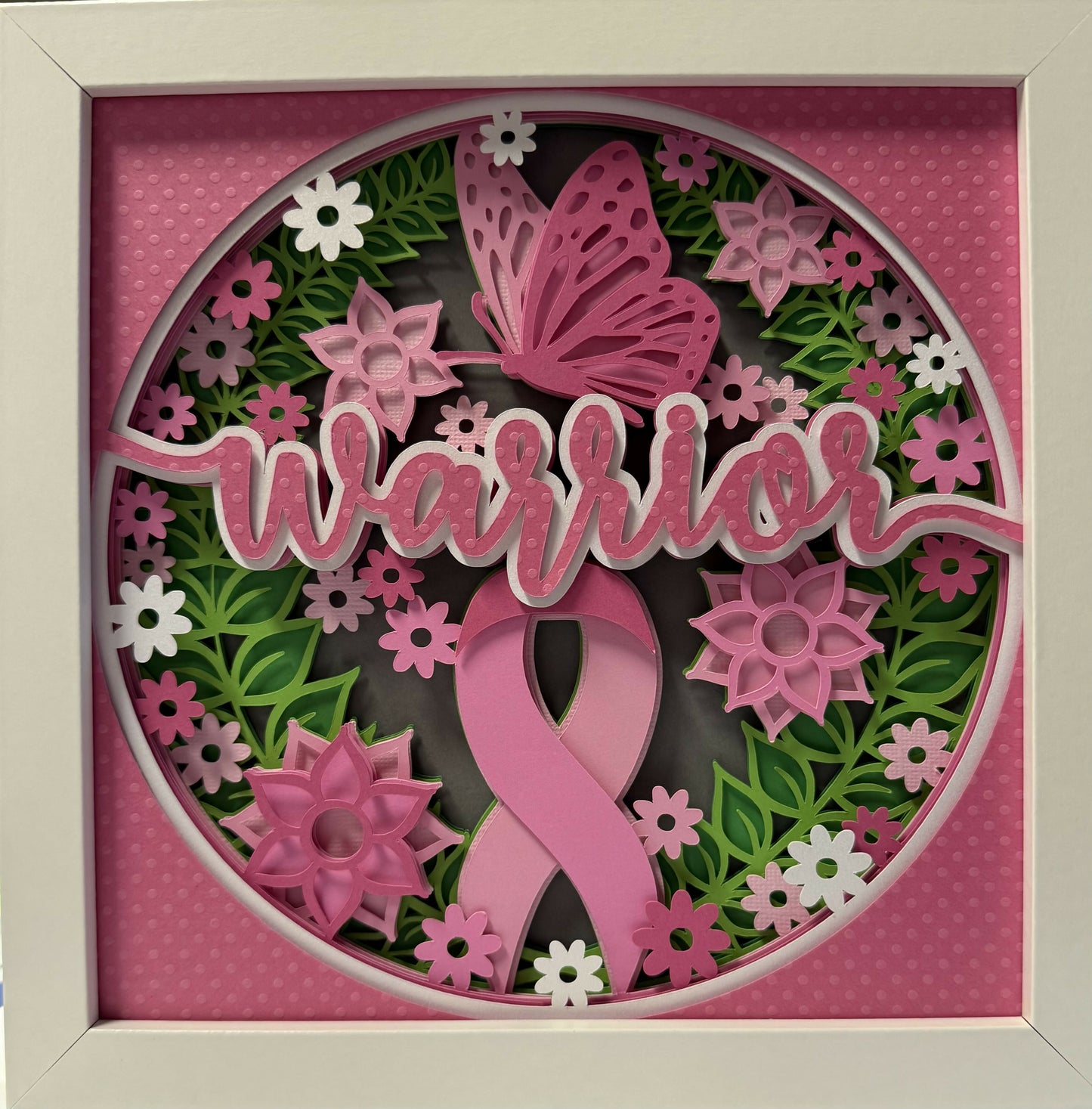 3D Layered Warrior Shadowbox