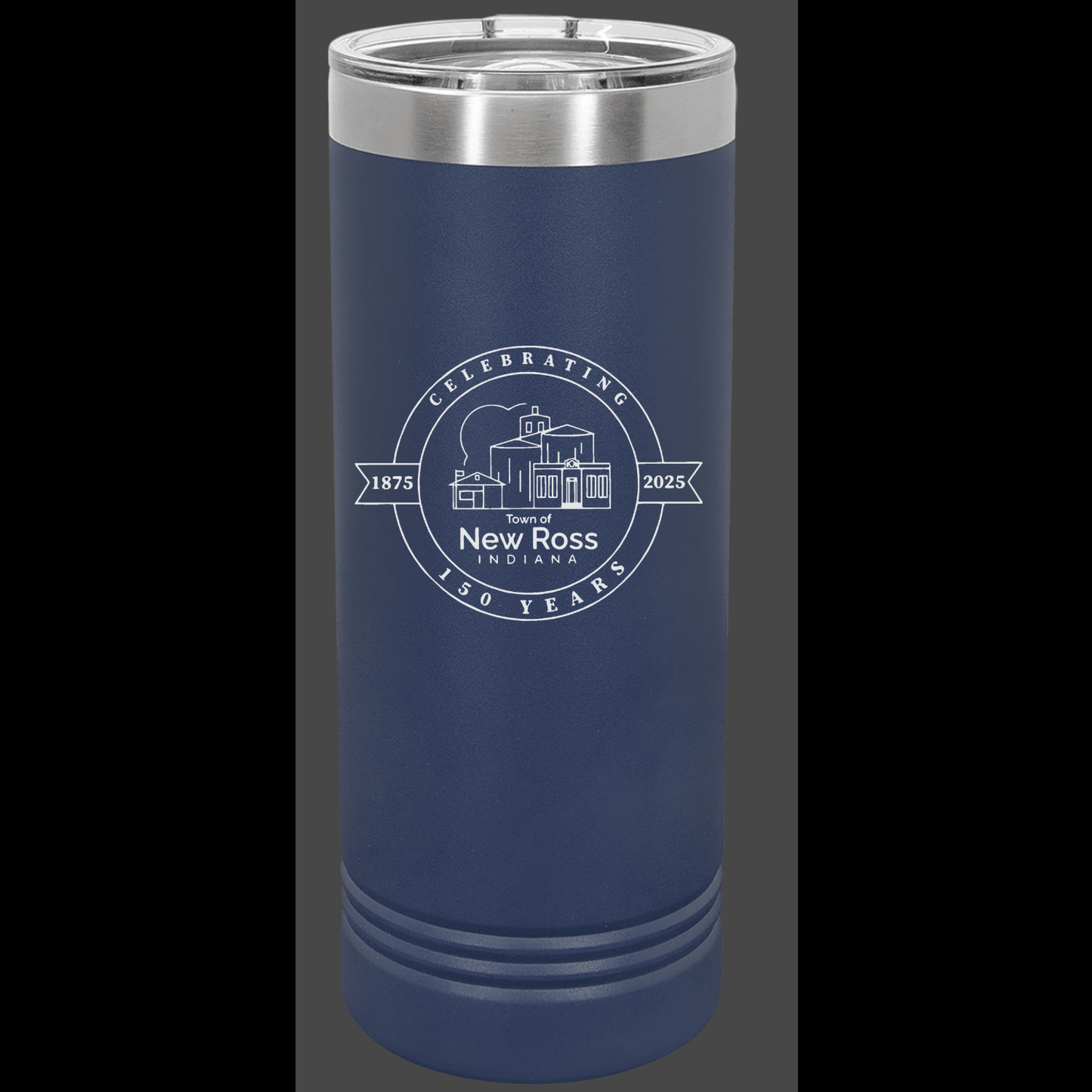 22oz Polar Camel Skinny Tumbler w/ slider lid - Engraved with New Ross Logo