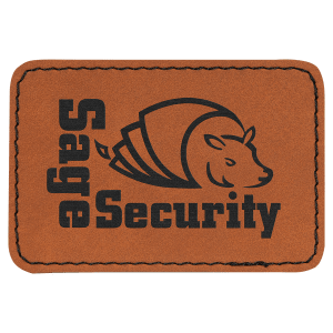 Leatherette Patches 3 1/2 x 2 1/2 standard size for hats, clothing, and more! Hex, rectangle, square, circle, and oval design.