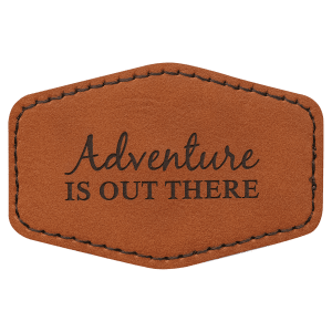 Leatherette Patches 3 1/2 x 2 1/2 standard size for hats, clothing, and more! Hex, rectangle, square, circle, and oval design.