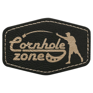 Leatherette Patches 3 1/2 x 2 1/2 standard size for hats, clothing, and more! Hex, rectangle, square, circle, and oval design.