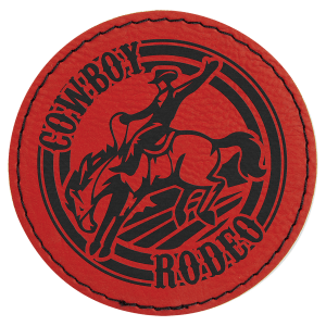 Leatherette Patches 3 1/2 x 2 1/2 standard size for hats, clothing, and more! Hex, rectangle, square, circle, and oval design.