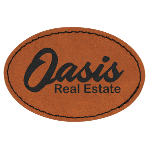 Leatherette Patches 3 1/2 x 2 1/2 standard size for hats, clothing, and more! Hex, rectangle, square, circle, and oval design.