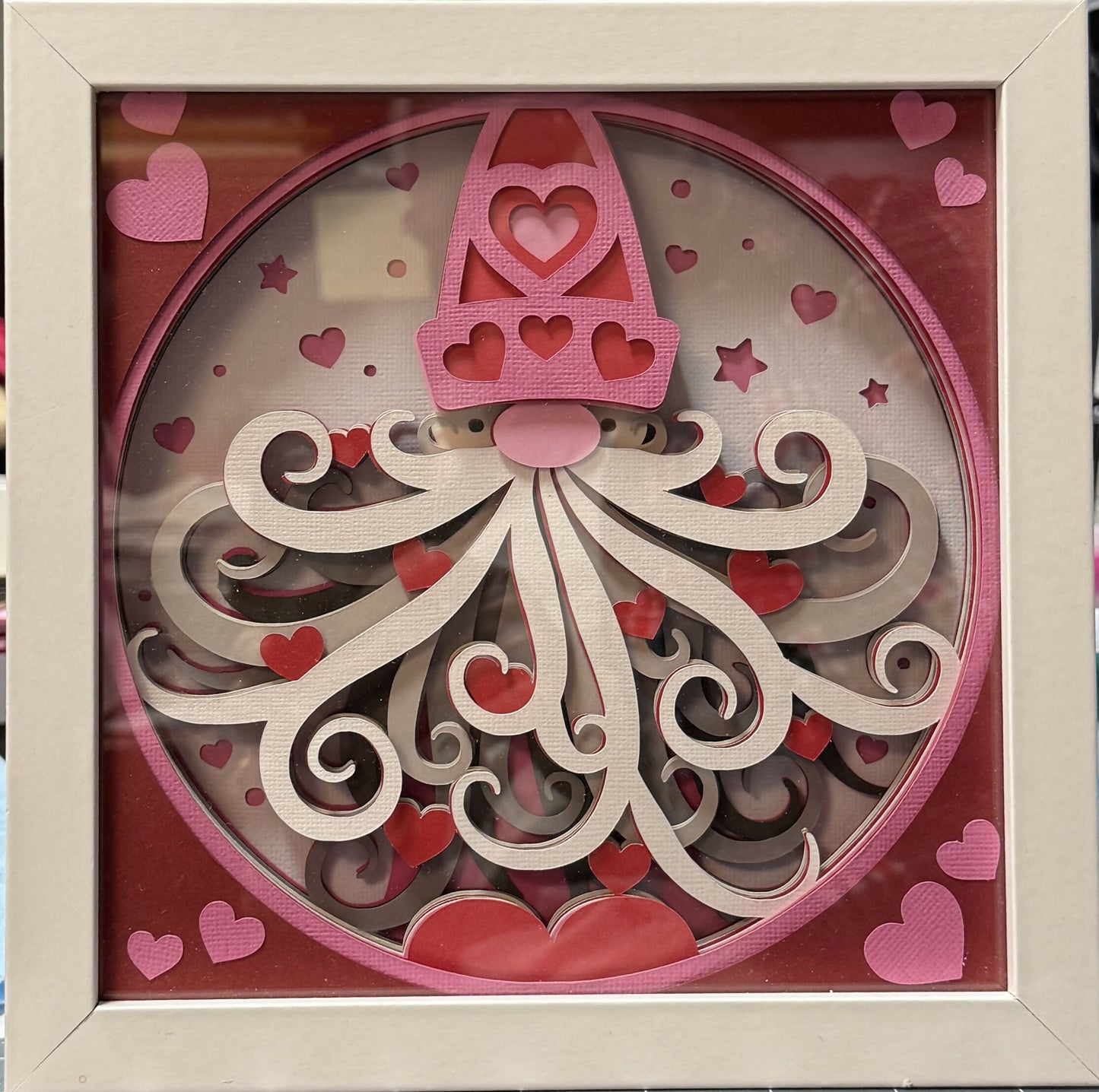 3D Valentines Gnome Shadowbox
