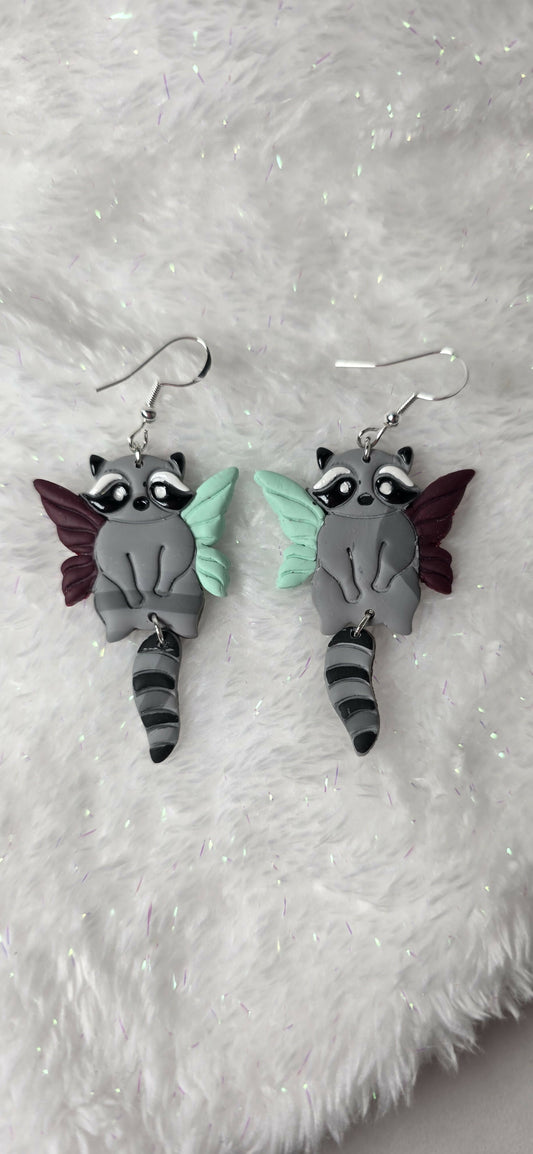 Fairy Raccoon Earrings