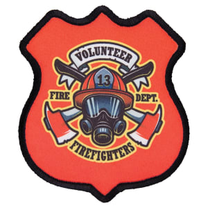 Black Border Hat/Clothing Patches. Full color sublimation - your logo or design