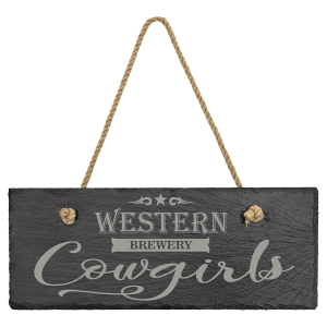 Rectangle Slate Decor with hanging string - Engraved with your design