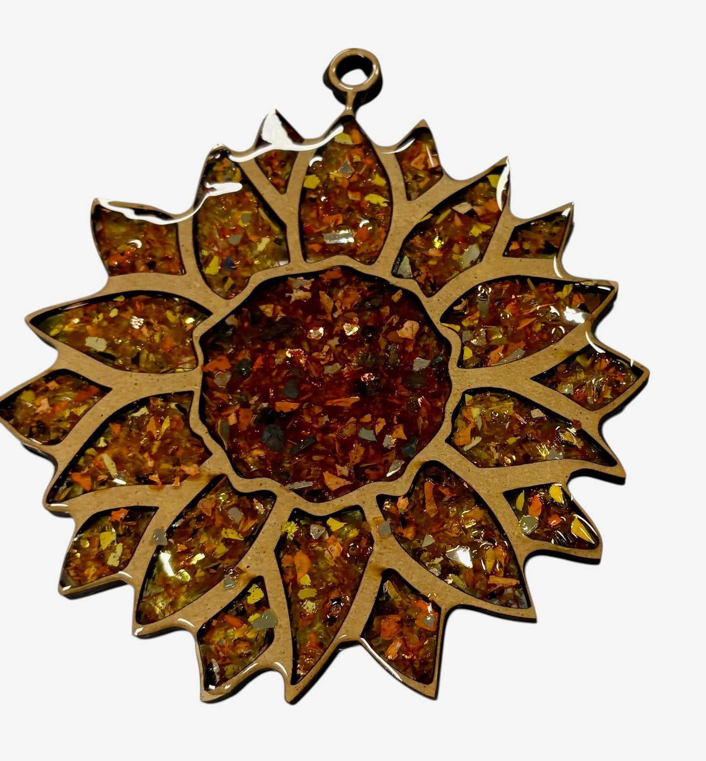 Sunflower Crushed Glass Sun Catcher