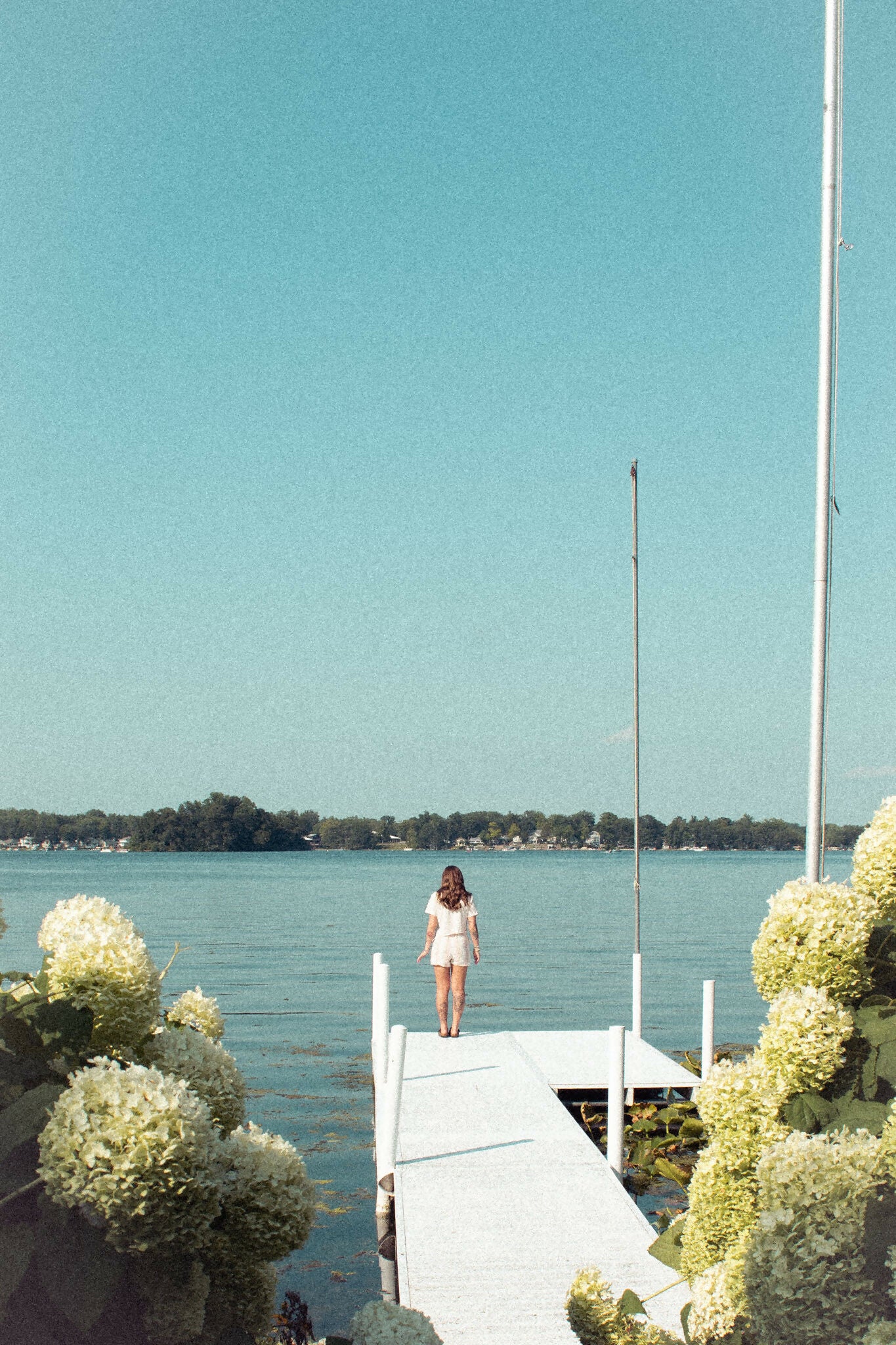Girl Over Water Postcard