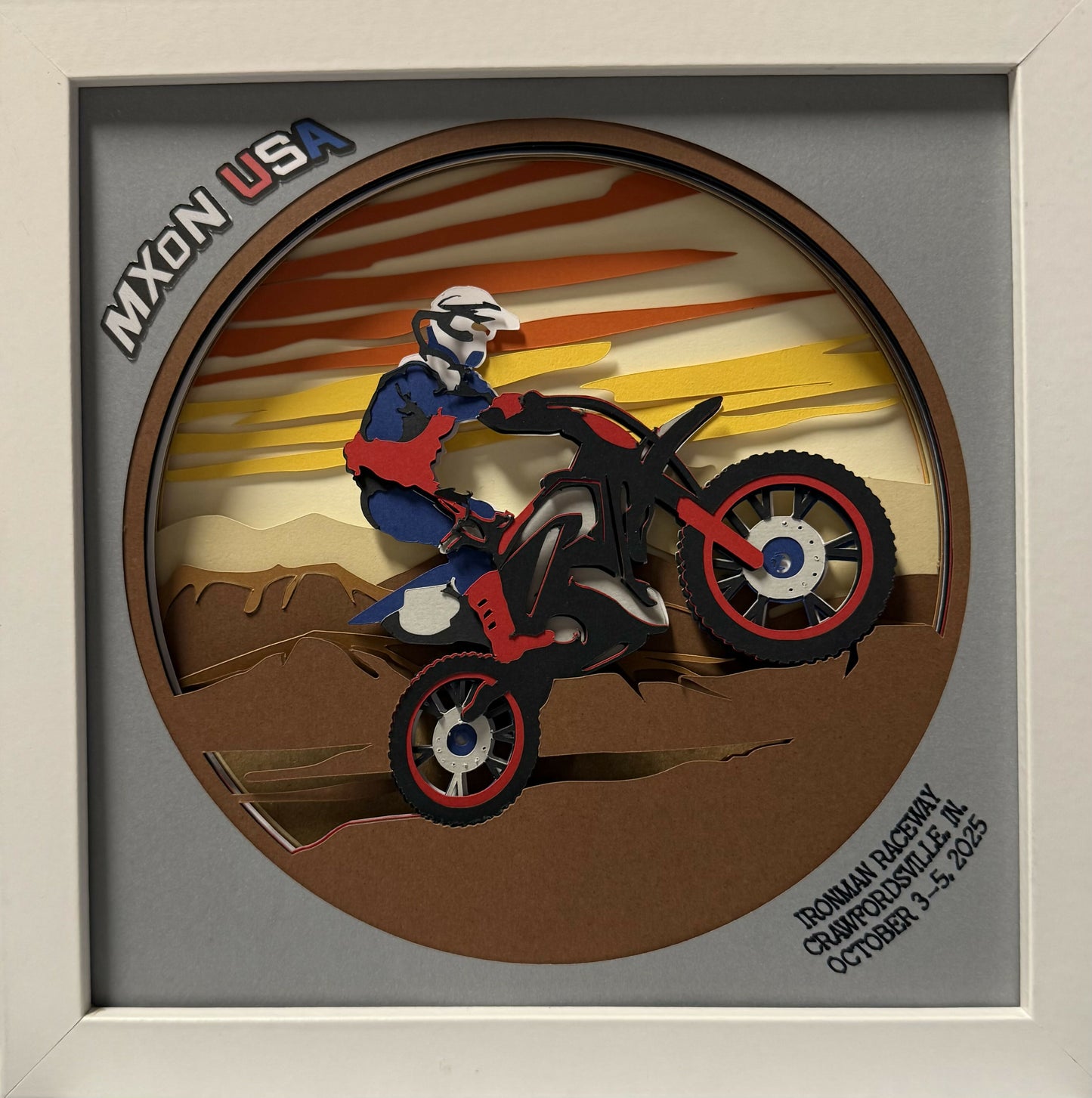 MXoN motocross 3D layered Shadowbox