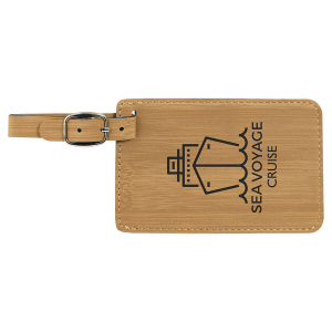 4 1/4" x 2 3/4" Leatherette Luggage Tag