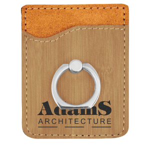 Leatherette Phone Wallet with Ring