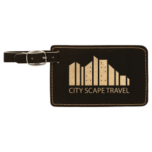 4 1/4" x 2 3/4" Leatherette Luggage Tag