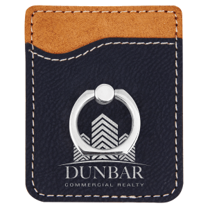 Leatherette Phone Wallet with Ring