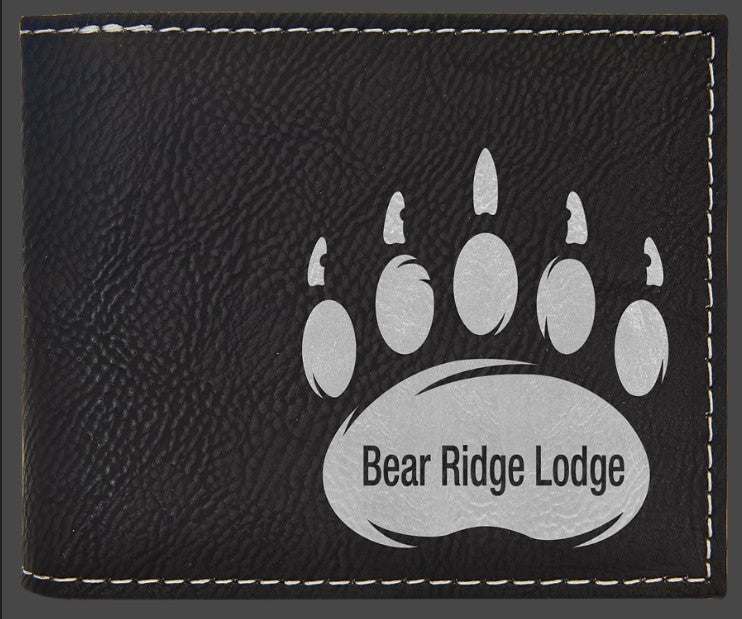 Leatherette Bi-Fold Wallet w/Flip ID Display