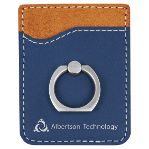 Leatherette Phone Wallet with Ring
