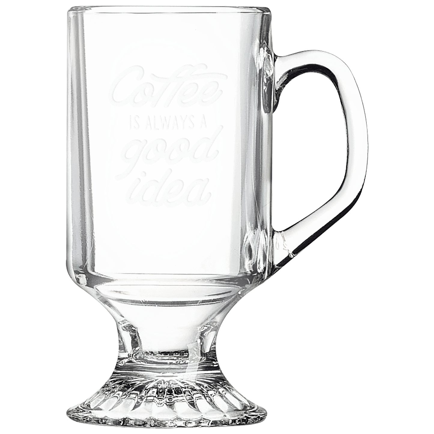 Clear Footed Coffee Mug