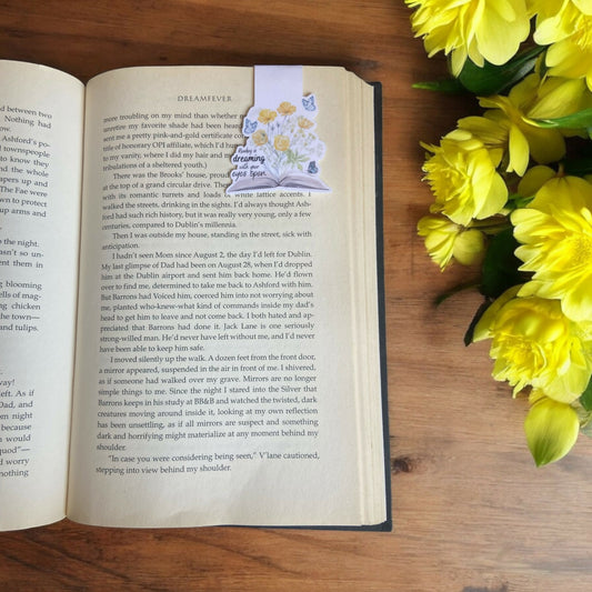 Yellow Flowers in Book Magnetic Bookmark