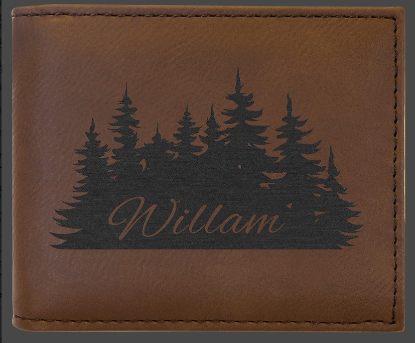 Leatherette Bi-Fold Wallet w/Flip ID Display