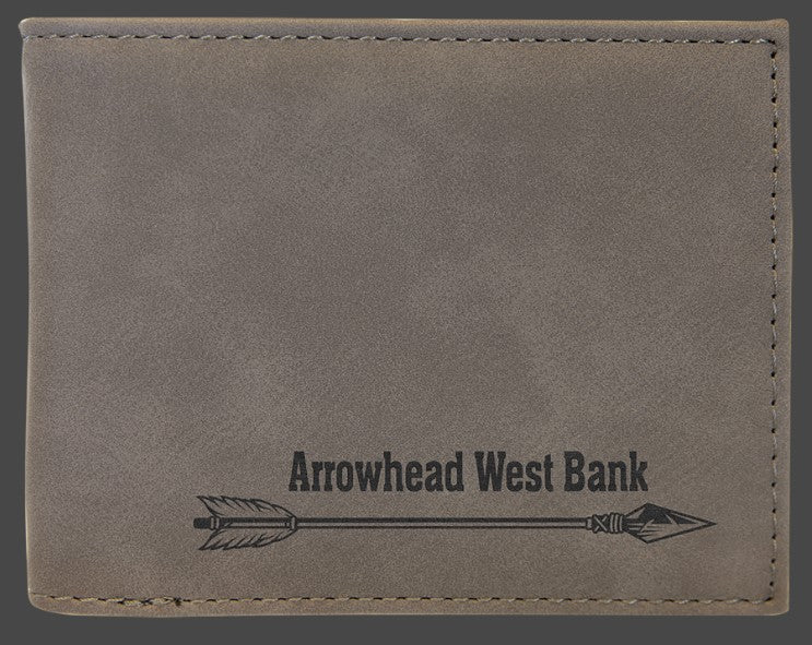 Leatherette Bi-Fold Wallet w/Flip ID Display