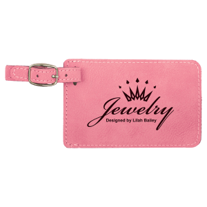 4 1/4" x 2 3/4" Leatherette Luggage Tag