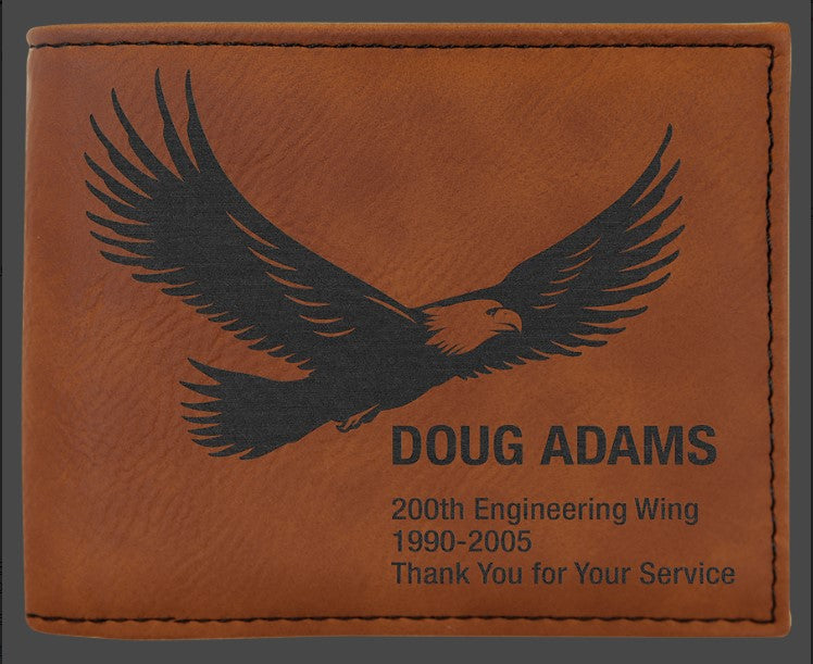 Leatherette Bi-Fold Wallet w/Flip ID Display