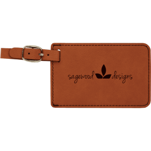 4 1/4" x 2 3/4" Leatherette Luggage Tag