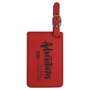 4 1/4" x 2 3/4" Leatherette Luggage Tag