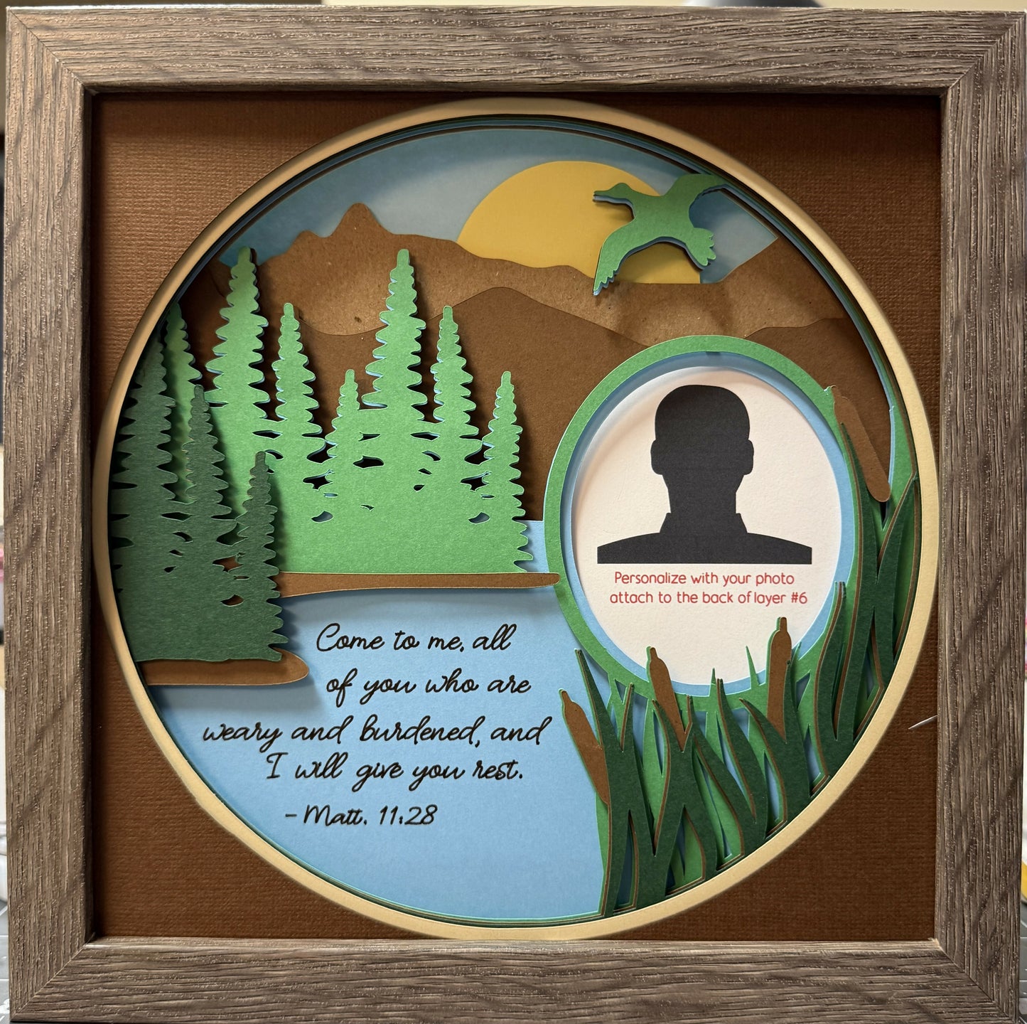 3D Memorial Lake Shadowbox