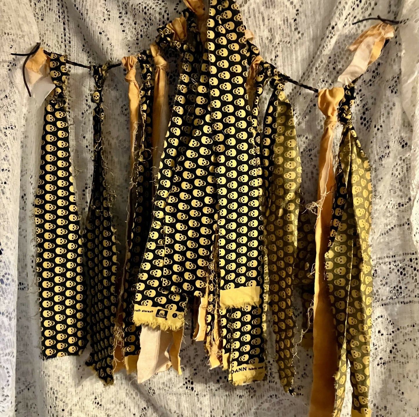 Halloween rag garland #2714