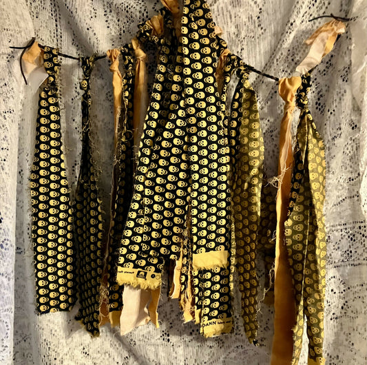 Halloween rag garland #2714