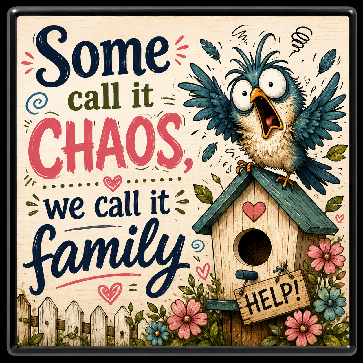 Chaos/Family Square Magnet