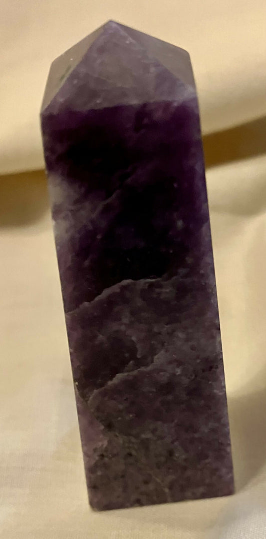 3" Lepidolite obelisk #2234