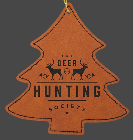 Leatherette Tree Ornament - available in 9 colors