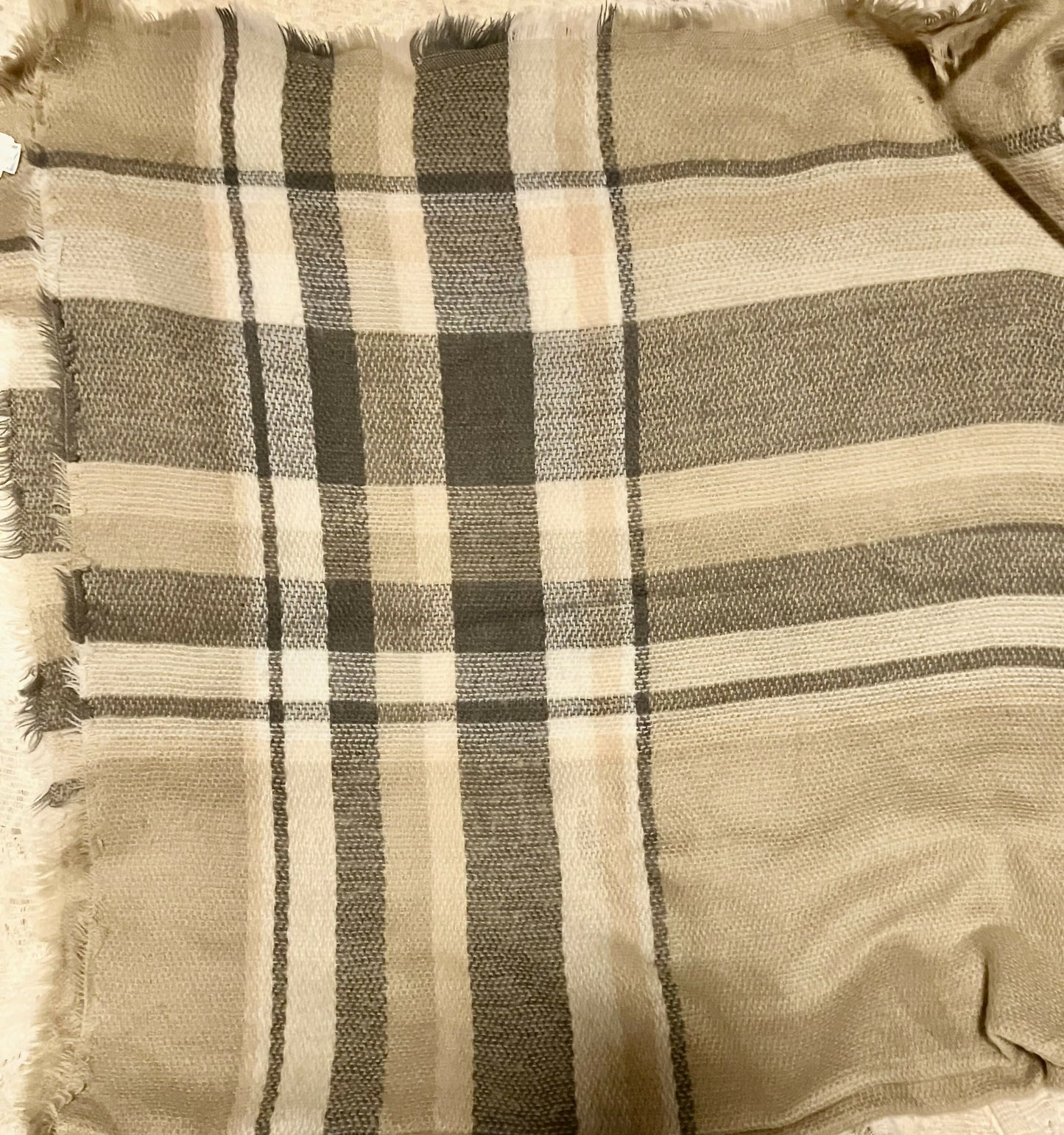 Beige/gray scarf #2231