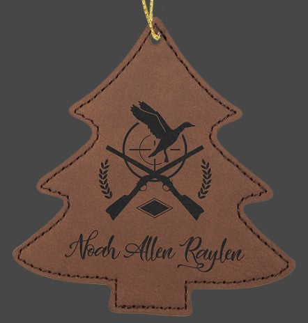 Leatherette Tree Ornament - available in 9 colors